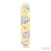 1/3 Ctw Art Deco Inspired Round Cut Diamond Fashion Half Hoop Earring in 10K Yellow Gold
